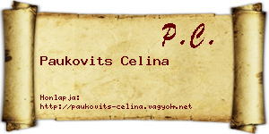 Paukovits Celina névjegykártya